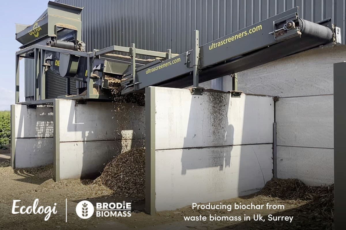 Producing biochar in Surrey