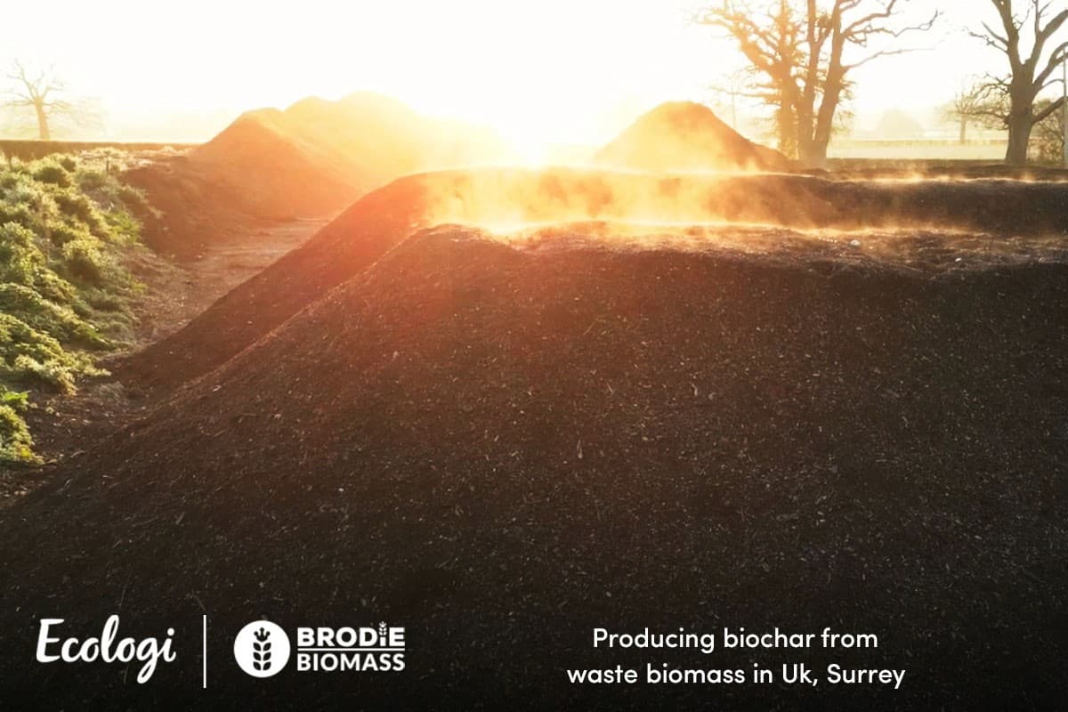 Producing biochar in Surrey