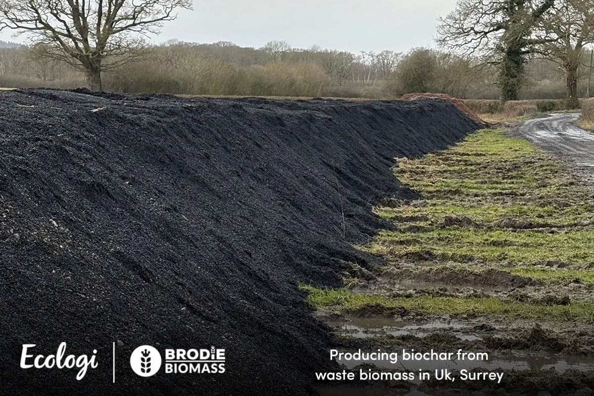 Producing biochar in Surrey